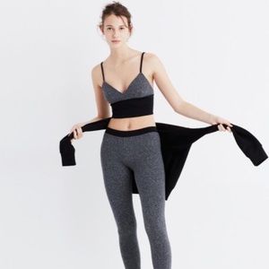 Madewell Longline Black And Grey Bralette